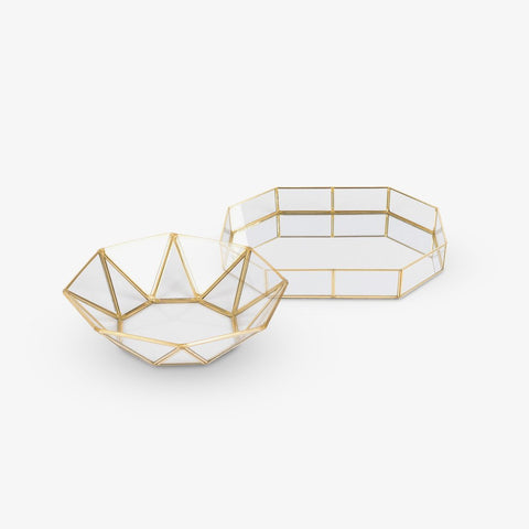 Gold & Glass Storage Trays