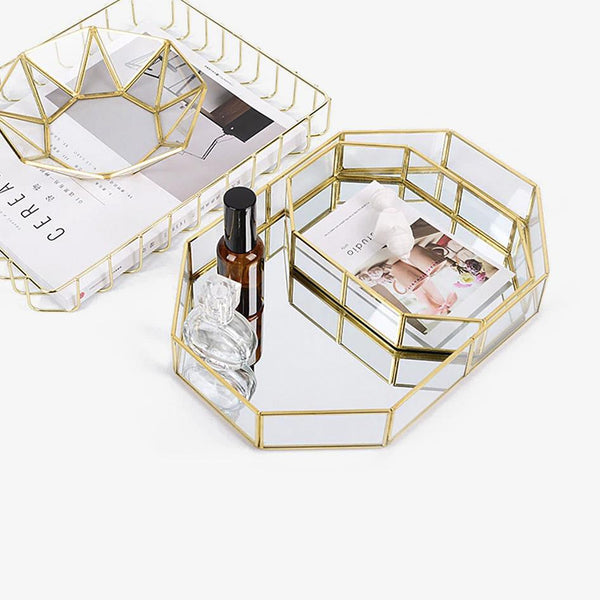 Gold & Glass Storage Trays