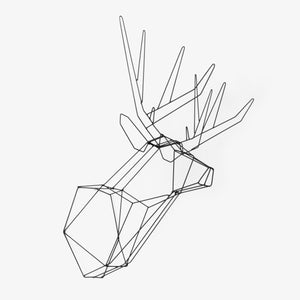 Wireframe deer head